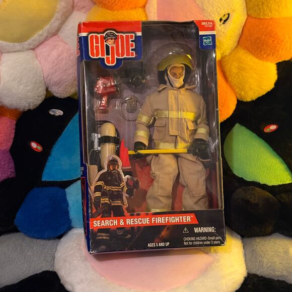 GI Joe 12” Search & Rescue Firefighter 2001 Delta Series TAN Variant New in Box - Picture 1 of 8